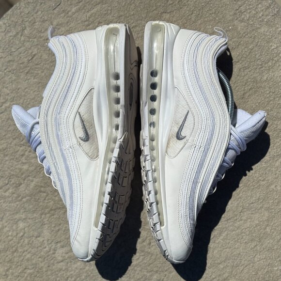 Nike Air Max 97 Triple White Wolf Grey - Mens 12 - Picture 3 of 6